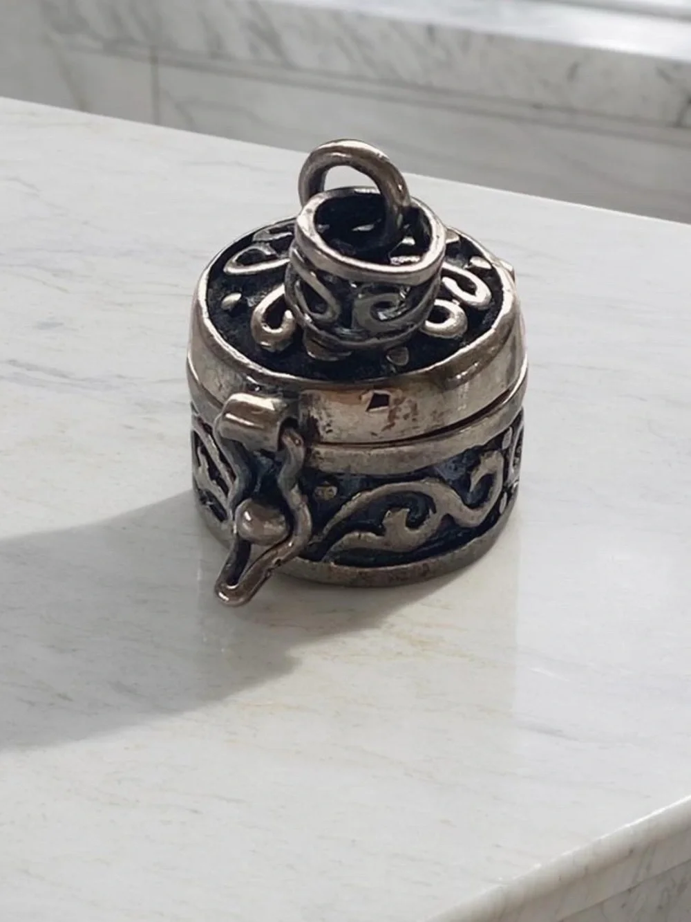 Sterling Silver “make a little wish” box Charm
